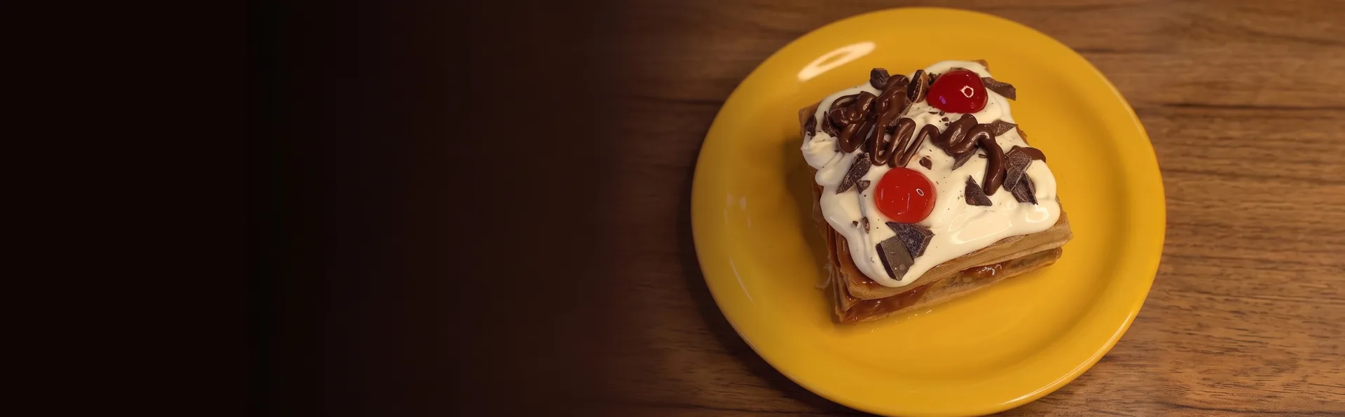 Postre individual de chocolate con crema mascarpone sin gluten